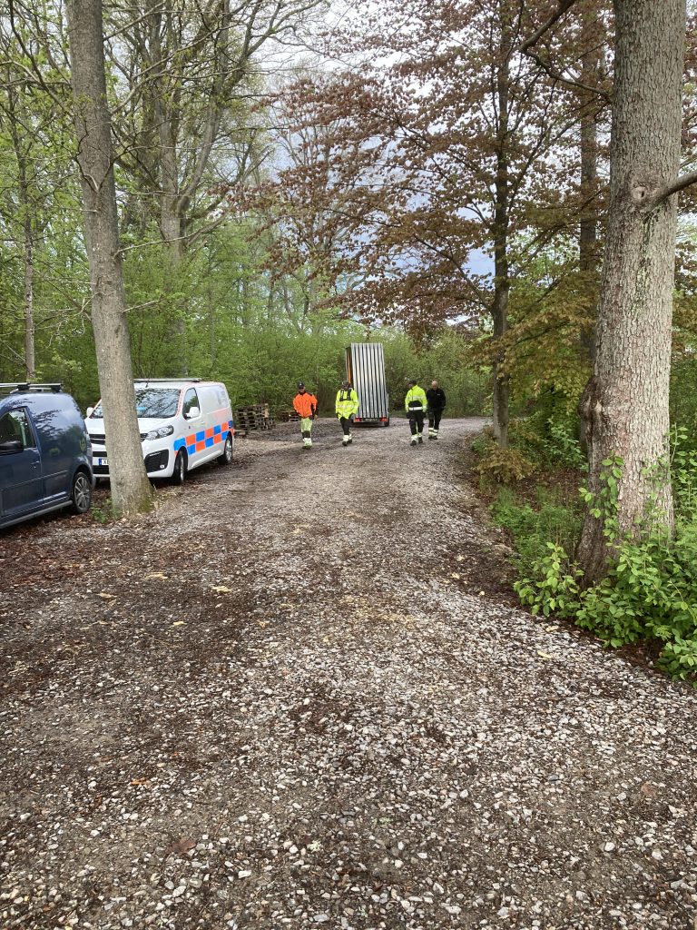 Upptagning av ramar som under sommaren begränsar solljuset för sjögull.